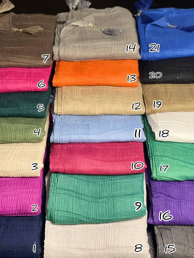 عکس شال پلیسه اکلیل دار