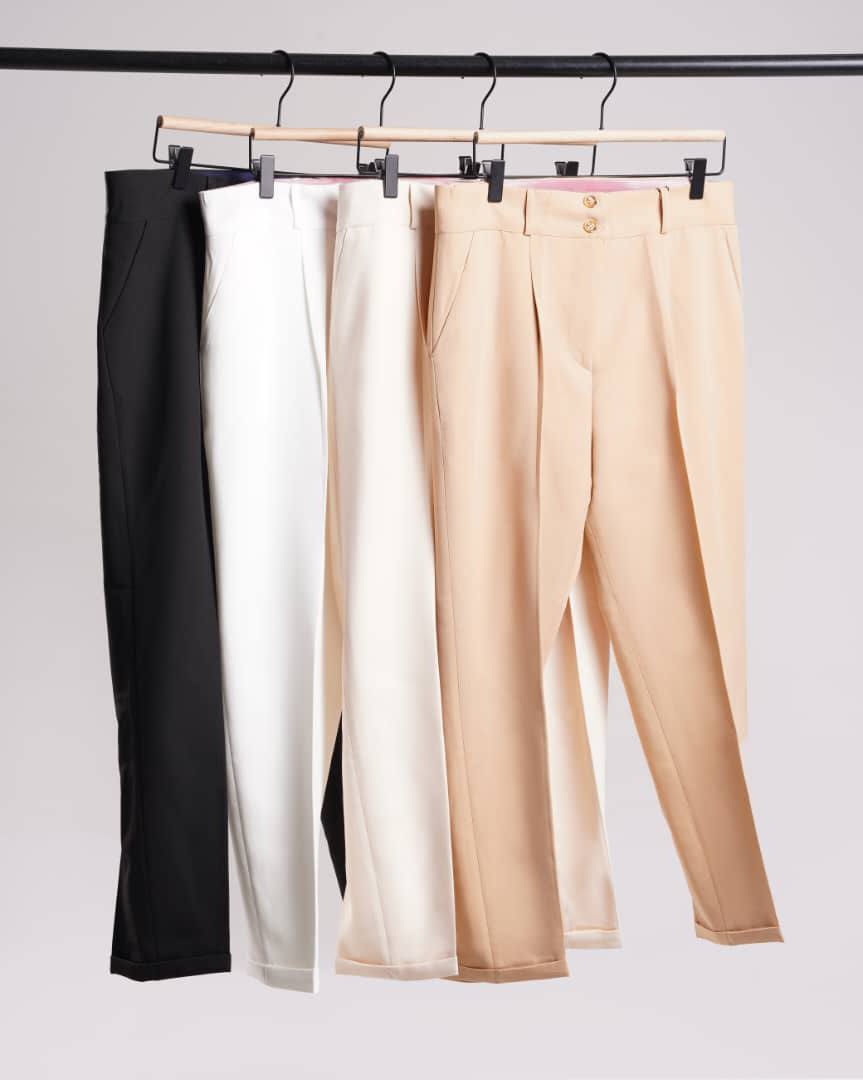 غکس شلوار پاکتی 2 کرم تیره