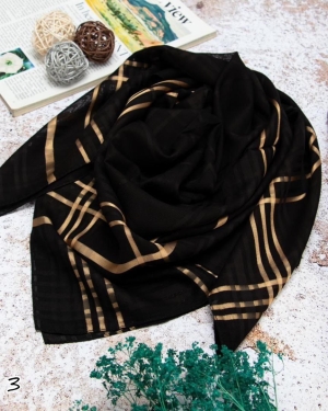 غکس روسری حریر آستک طرح 3